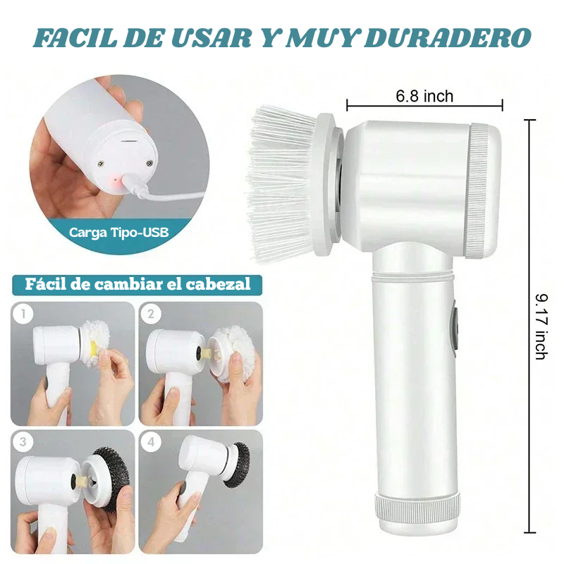 Cepillo de limpieza eléctrico 5 en 1
